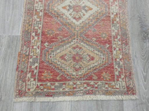 Vintage Hand Knotted Anatolian Turkish Rug Size: 86 x 46cm - Rugs Direct