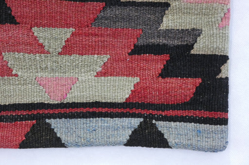 Turkish Hand Made Vintage Kilim Lumbar Pillow Cover (Size: 40 x 60cm)-Rugs Direct