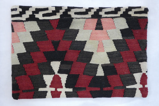 Turkish Hand Made Vintage Kilim Lumbar Pillow Cover (Size: 40 x 60cm)-Rugs Direct