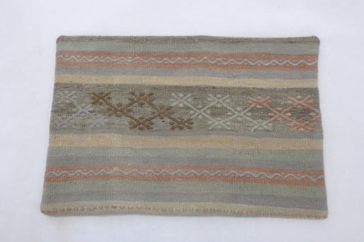 Turkish Hand Made Vintage Kilim Lumbar Pillow Cover (Size: 40 x 60cm)-Rugs Direct