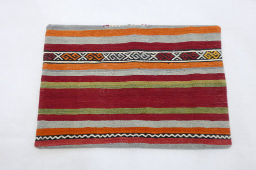 Turkish Hand Made Vintage Kilim Lumbar Pillow Cover (Size: 40 x 60cm)-Rugs Direct