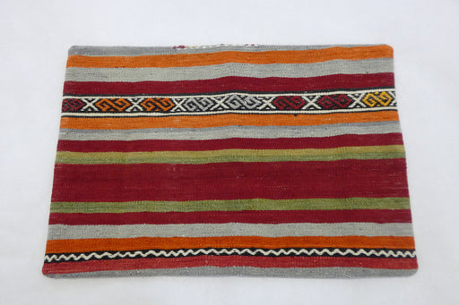 Turkish Hand Made Vintage Kilim Lumbar Pillow Cover (Size: 40 x 60cm)-Rugs Direct