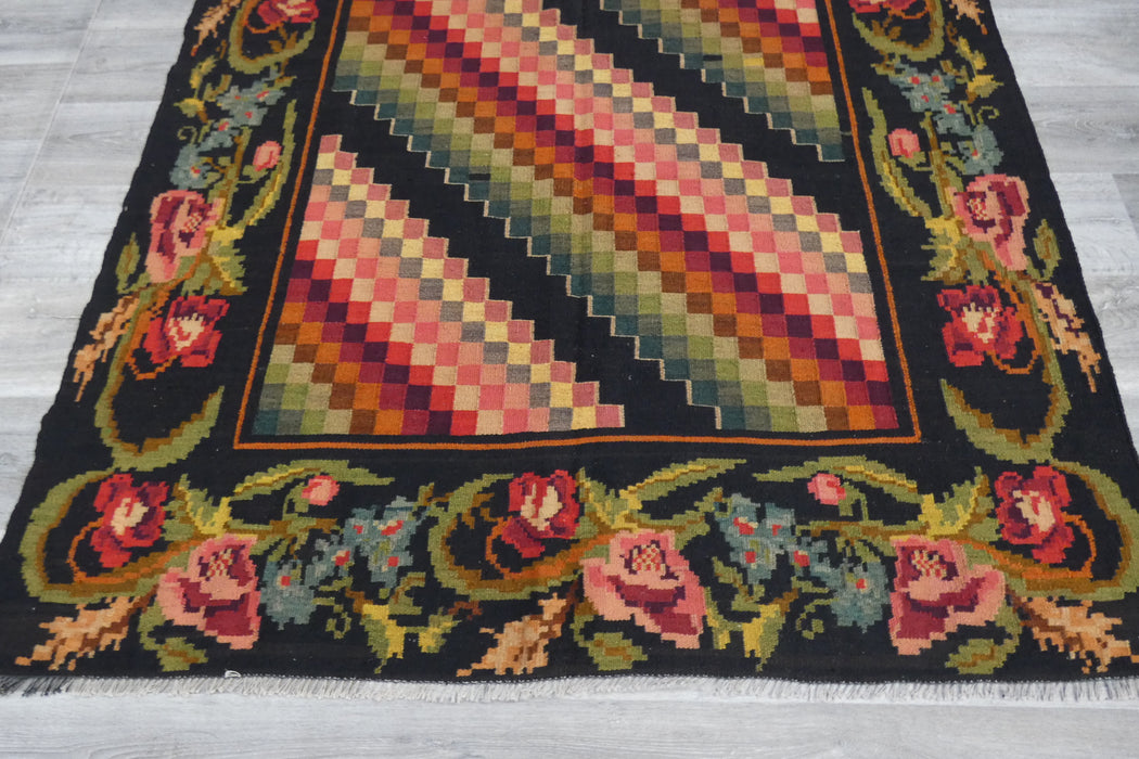 Vintage Moldavian Hand Made Kilim Rug Size: 240 x 154cm- Rugs Direct 