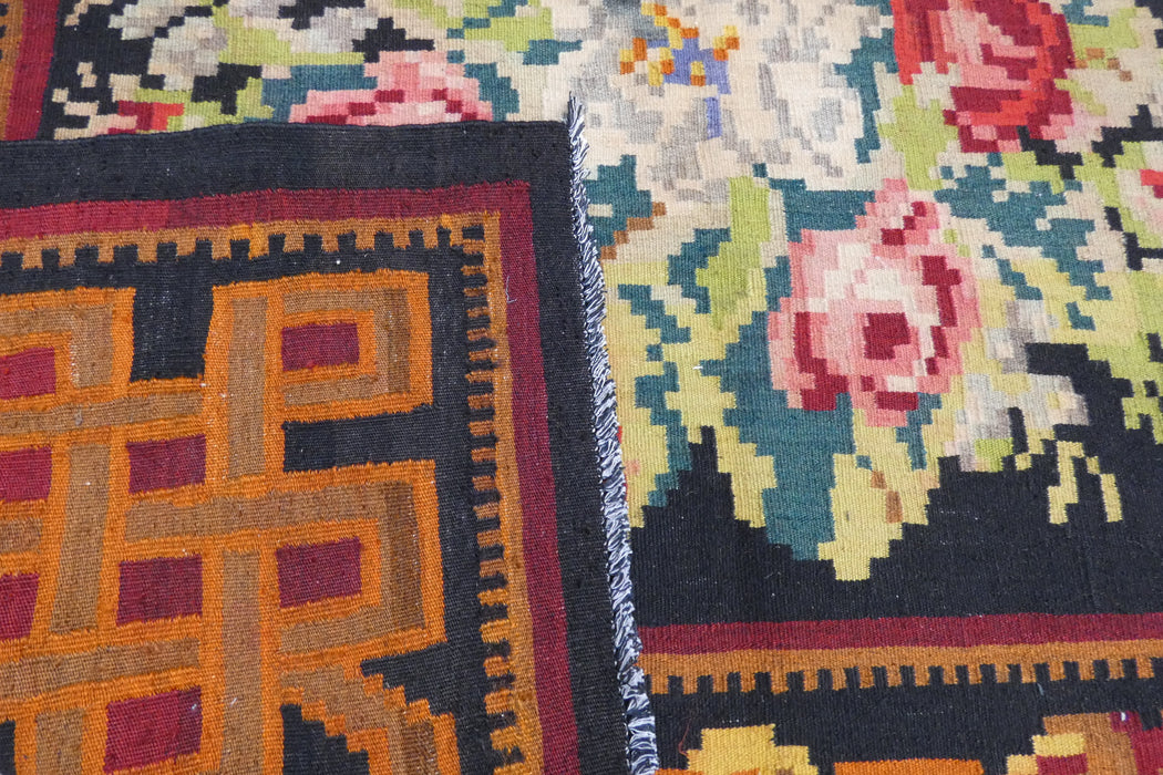 Vintage Moldavian Hand Made Kilim Rug  Size: 216 x 168cm- Rugs Direct 