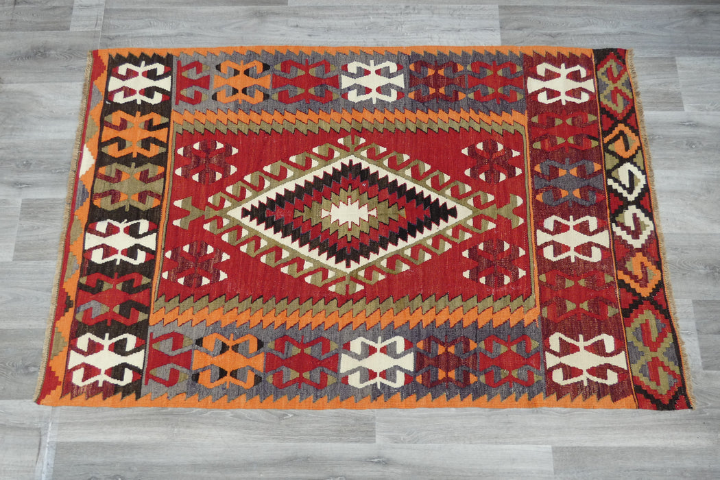 Handmade Fine Turkish Anatolian Kilim Rug Size: 178 x 115cm-Rugs Direct