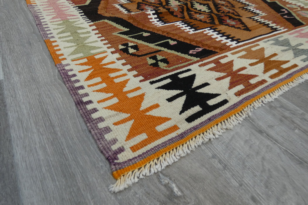 Handmade Fine Turkish Anatolian Kilim Rug Size: 146 x 100cm- Rugs Direct