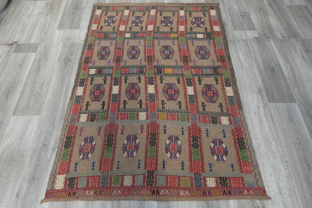 Handmade Fine Turkish Anatolian Kilim Rug Size: 175 x 123cm- Rugs Direct 