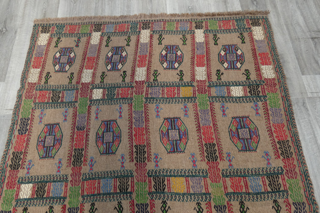 Handmade Fine Turkish Anatolian Kilim Rug Size: 175 x 123cm- Rugs Direct