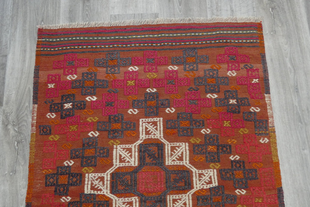 Handmade Fine Turkish  Anatolian Kilim Rug Size: 130 x 90cm- Rugs Direct