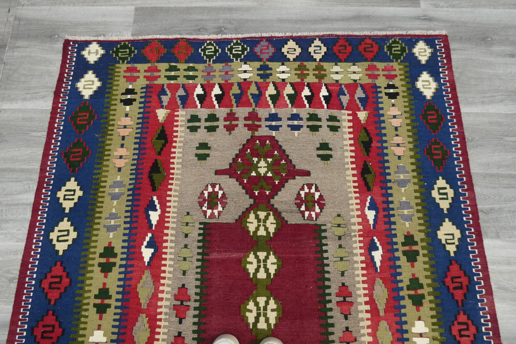 Handmade Fine Turkish Anatolian Kilim Rug Size: 196 x 133cm-Rugs Direct 