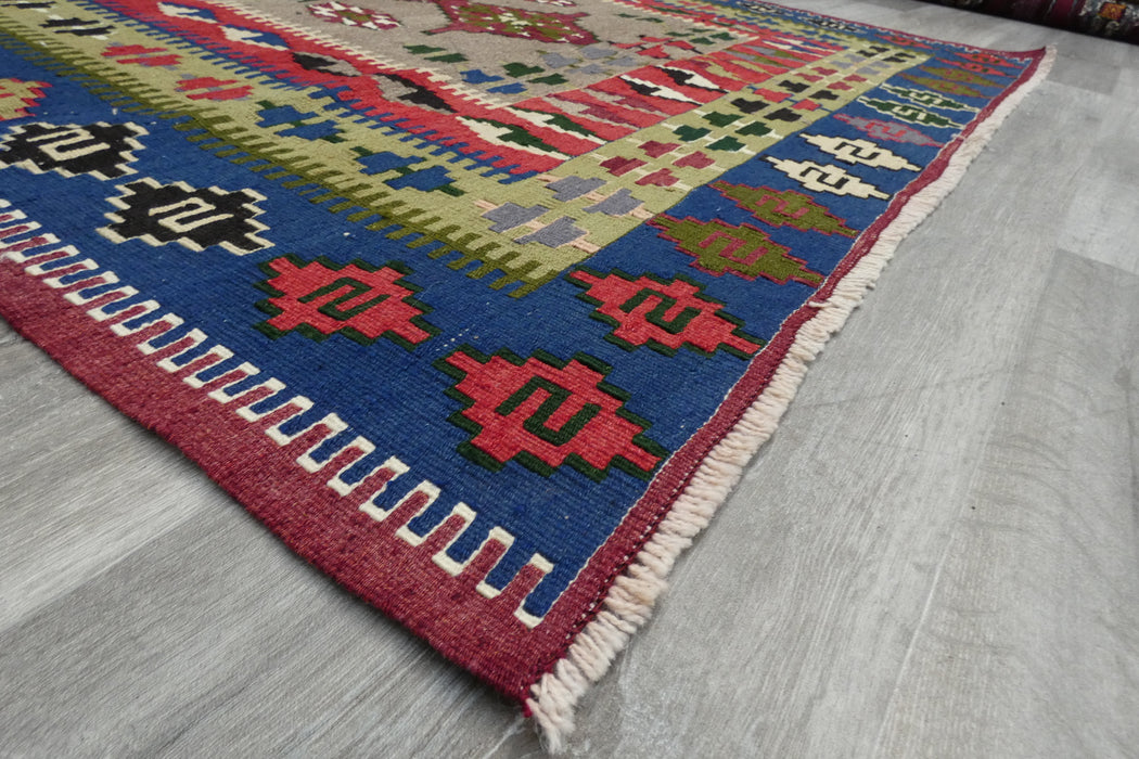 Handmade Fine Turkish Anatolian Kilim Rug Size: 196 x 133cm-Rugs Direct 