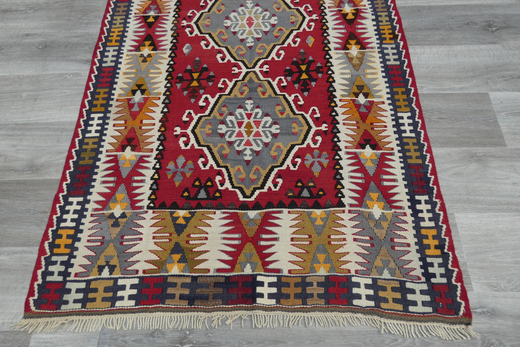 Handmade Fine Turkish Anatolian Kilim Rug Size: 200 x 110cm- Rugs Direct 