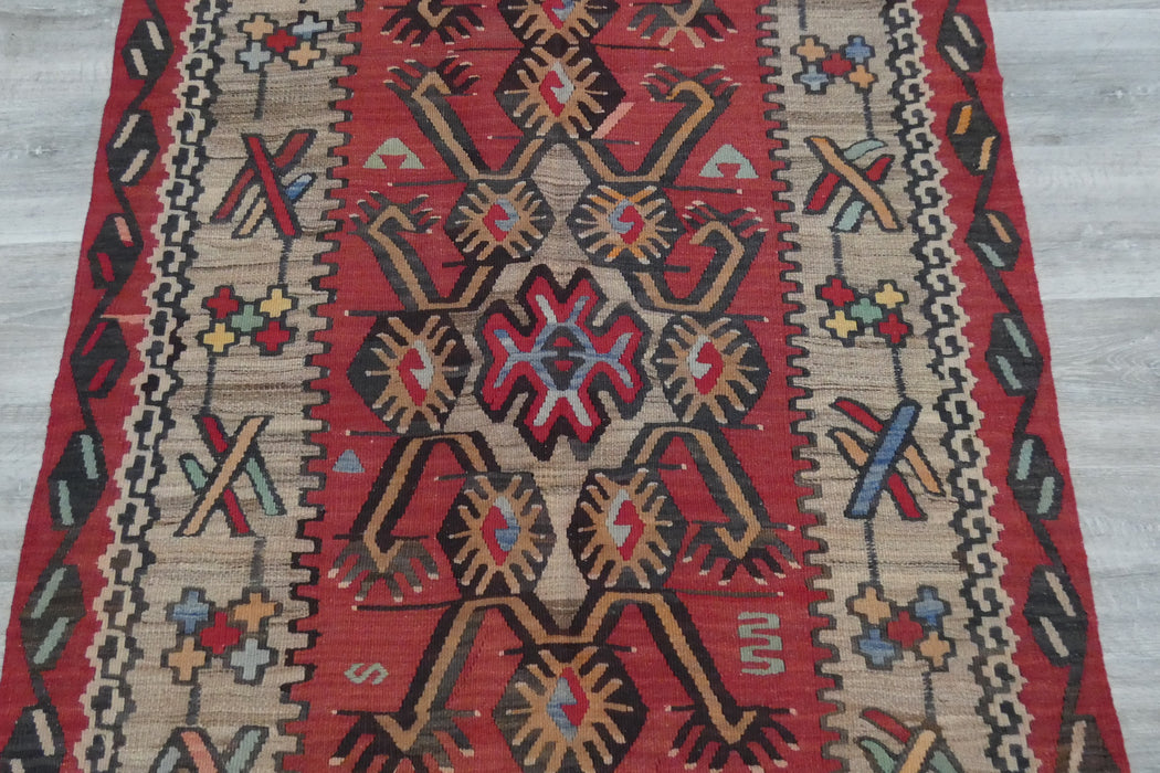 Handmade Fine Turkish Anatolian Kilim Rug Size: 220 x 115cm