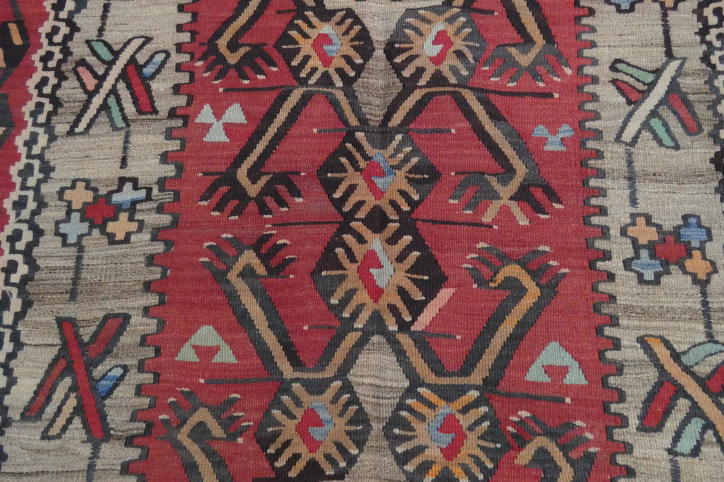 Handmade Fine Turkish Anatolian Kilim Rug Size: 220 x 115cm