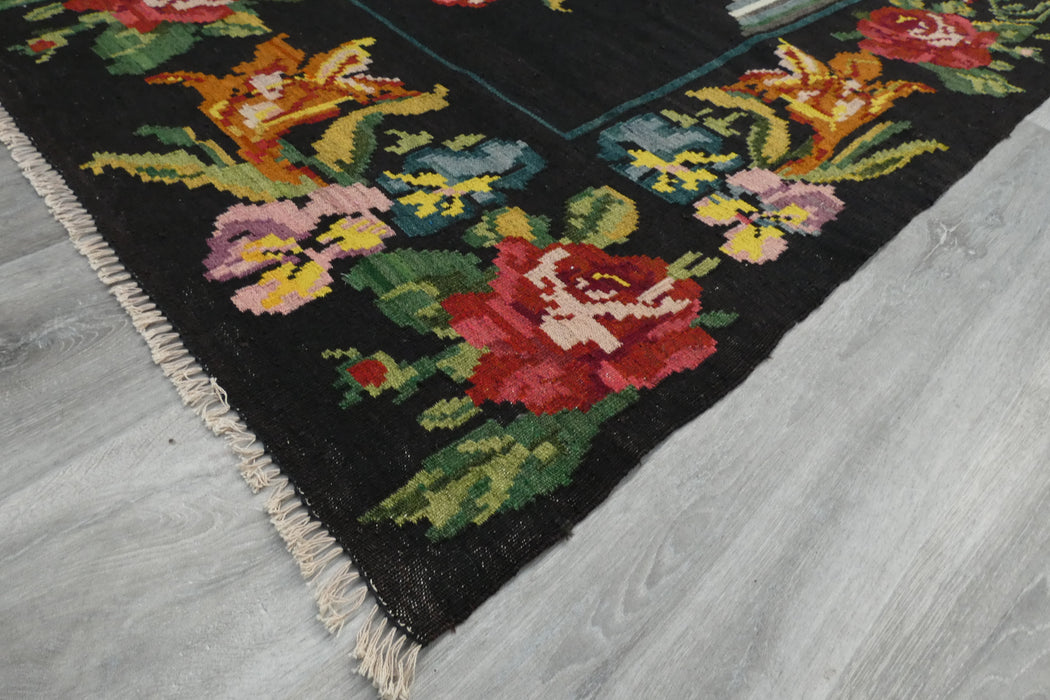 Vintage Moldavian Hand Made Kilim Rug Size: 266 x 190cm- Rugs Direct 