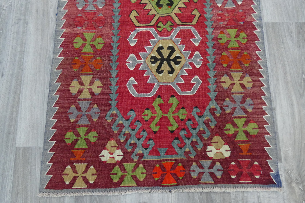 Handmade Fine Turkish Anatolian Kilim Rug Size: 130 x 87cm- Rugs Direct 