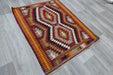 Handmade Fine Turkish Anatolian Kilim Rug Size: 110 x 88cm- Rugs Direct 