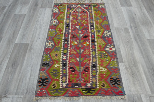 Handmade Fine Turkish Anatolian Kilim Rug Size: 150 x 92cm- Rugs Direct 