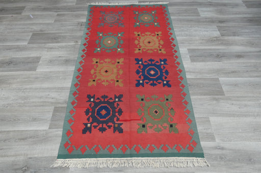 Handmade Fine Turkish Anatolian Kilim Rug Size: 200 x 110cm- Rugs Direct