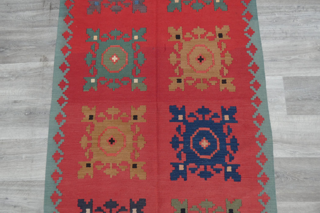 Handmade Fine Turkish Anatolian Kilim Rug Size: 200 x 110cm- Rugs Direct