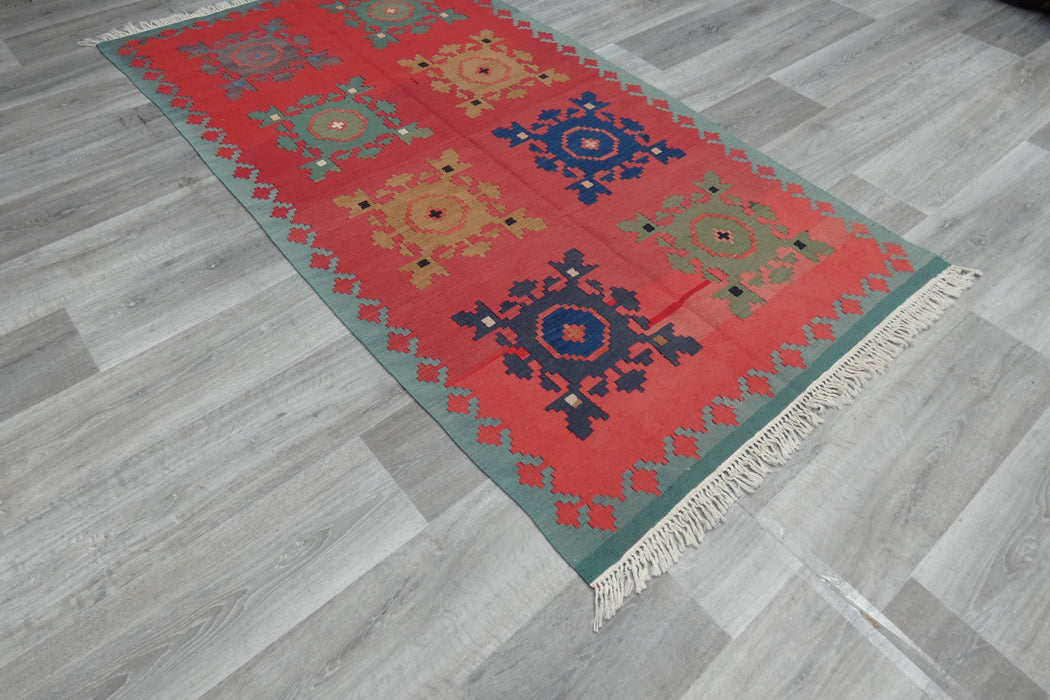 Handmade Fine Turkish Anatolian Kilim Rug Size: 200 x 110cm- Rugs Direct