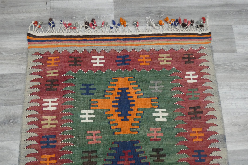 Handmade Fine Turkish Anatolian Kilim Rug Size: 167 x 117cm- Rugs Direct