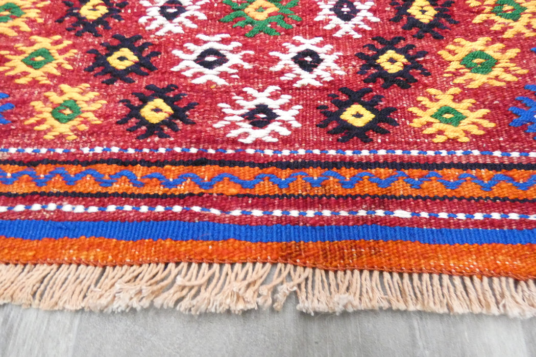 Handmade Fine Turkish Anatolian Kilim Rug Size: 108 x 80cm- Rugs Direct 