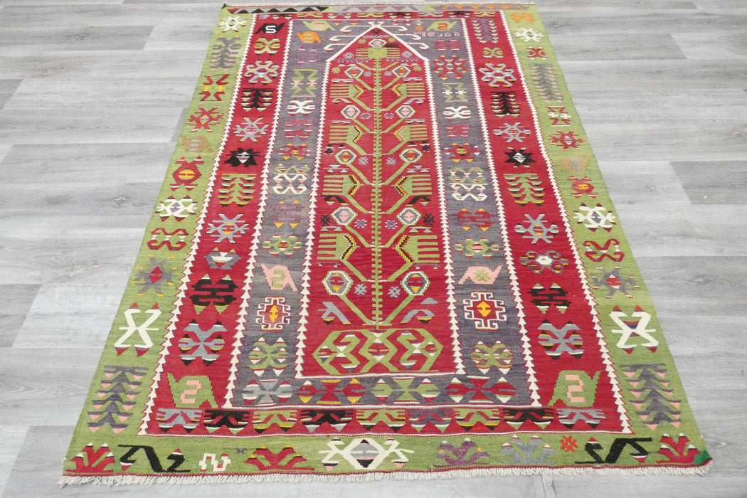 Handmade Fine Turkish Anatolian Kilim Rug Size: 207 x 150cm- Rugs Direct 