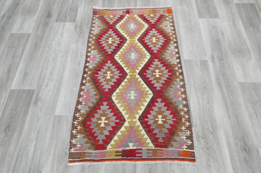 Handmade Fine Turkish Anatolian Kilim Rug Size: 142 x 82cm- Rugs Direct