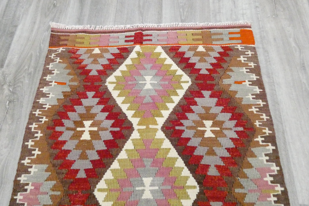 Handmade Fine Turkish Anatolian Kilim Rug Size: 142 x 82cm- Rugs Direct