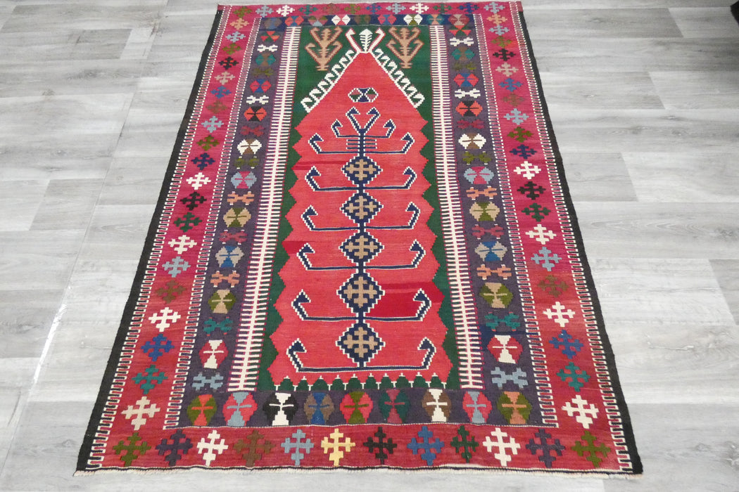 Handmade Fine Turkish Anatolian Kilim Rug Size: 180 x 130cm- Rugs Direct 