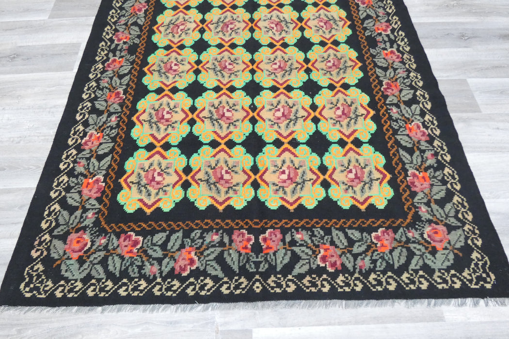 VINTAGE MOLDAVIAN HAND MADE KILIM RUG SIZE: 235 x 163CM- Rugs Direct