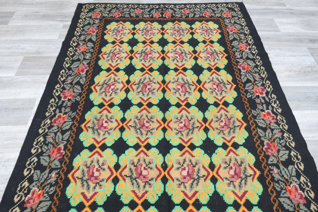 VINTAGE MOLDAVIAN HAND MADE KILIM RUG SIZE: 235 x 163CM- Rugs Direct