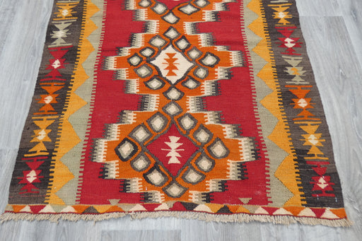 Handmade Fine Turkish Anatolian Kilim Rug Size: 110 x 90cm- Rugs direct 