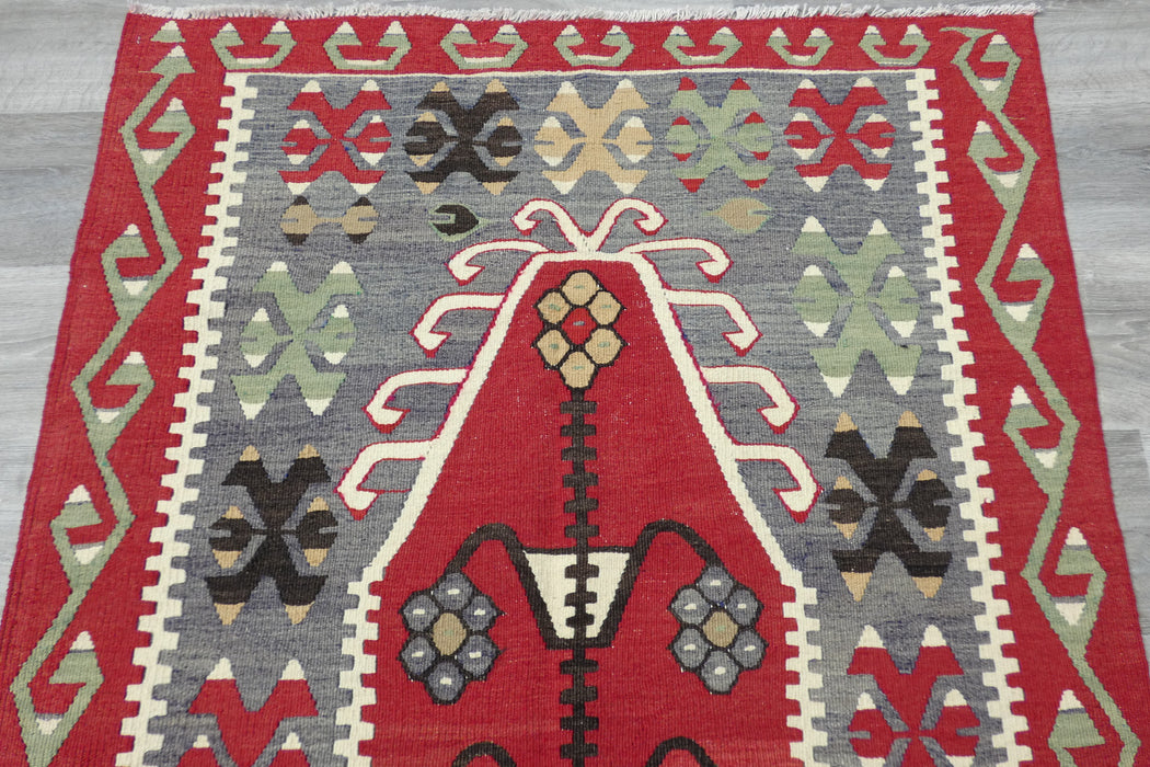 Handmade Fine Turkish Anatolian Kilim Rug Size: 195 x 105cm- Rugs Direct 