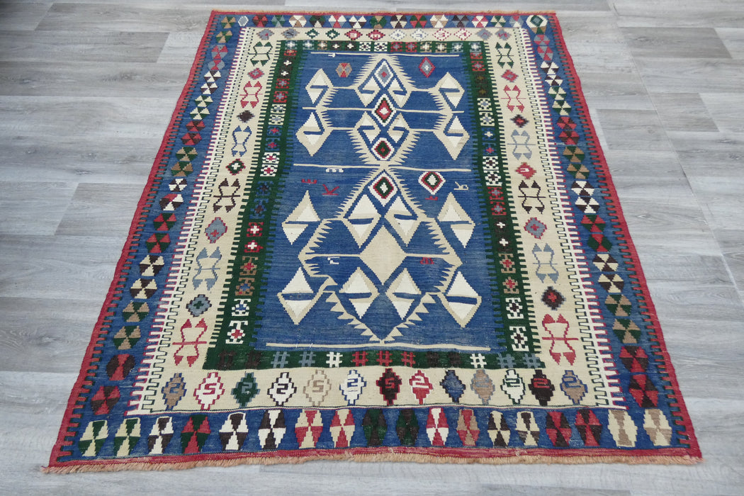 Handmade Fine Turkish Anatolian Kilim Rug Size: 170 x 147cm- Rugs Direct 