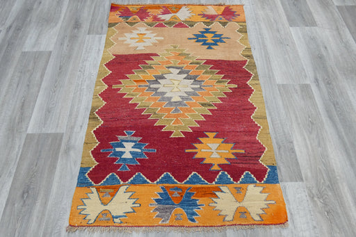 Handmade Fine Turkish Anatolian Kilim Rug Size: 148 x 98cm- Rugs Direct 