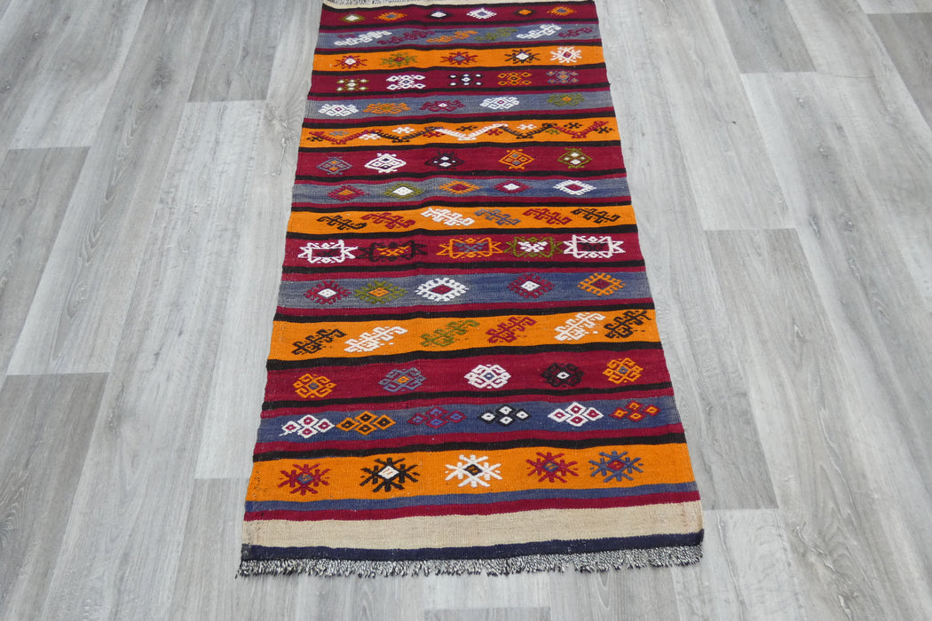 Handmade Fine Turkish Anatolian Kilim Rug Size: 144 x 76cm- Rugs Direct 