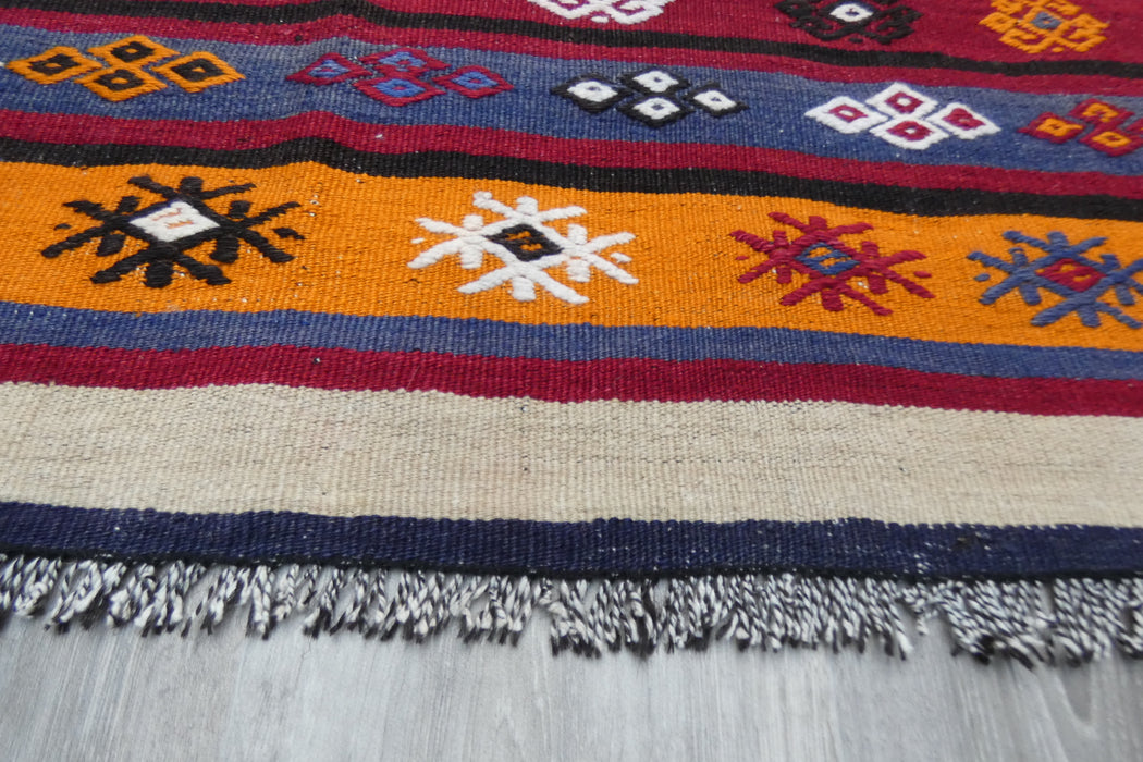 Handmade Fine Turkish Anatolian Kilim Rug Size: 144 x 76cm- Rugs Direct 