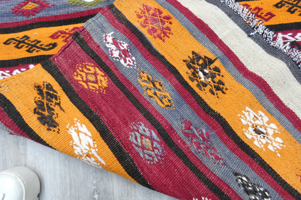 Handmade Fine Turkish Anatolian Kilim Rug Size: 144 x 76cm- Rugs Direct 