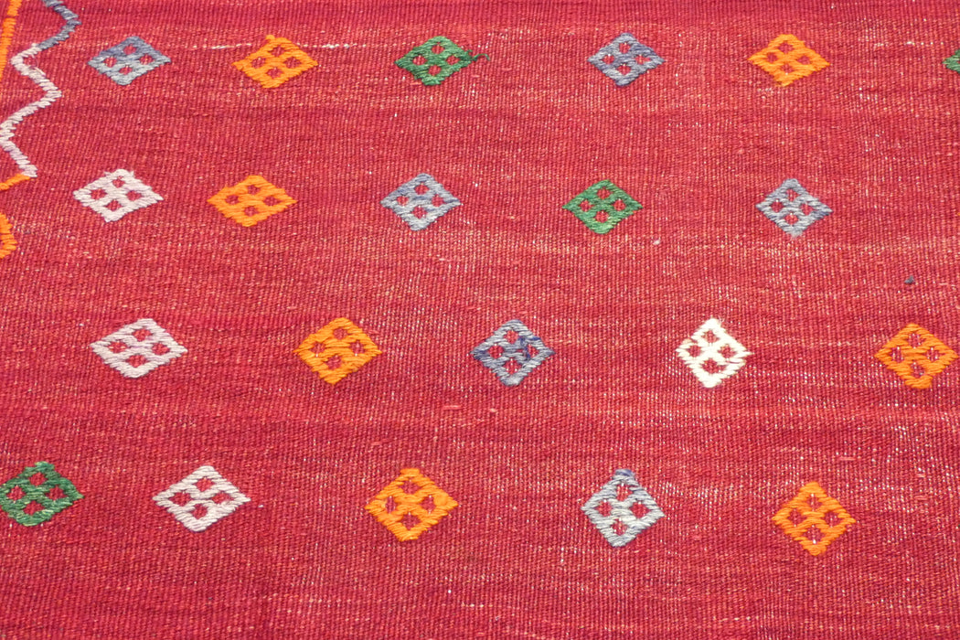 Handmade Turkish Kilim Rug  Square Size: 118 x 110cm- Rugs Direct 