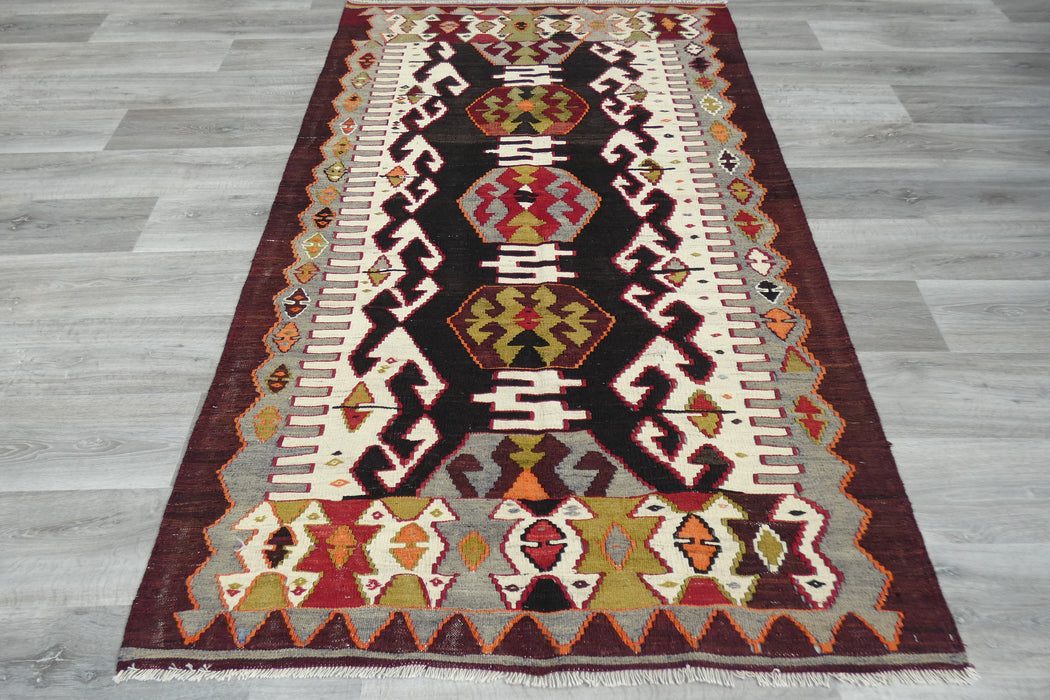 Handmade Fine Turkish Anatolian Kilim Rug Size: 210 x 130cm- Rugs Direct 