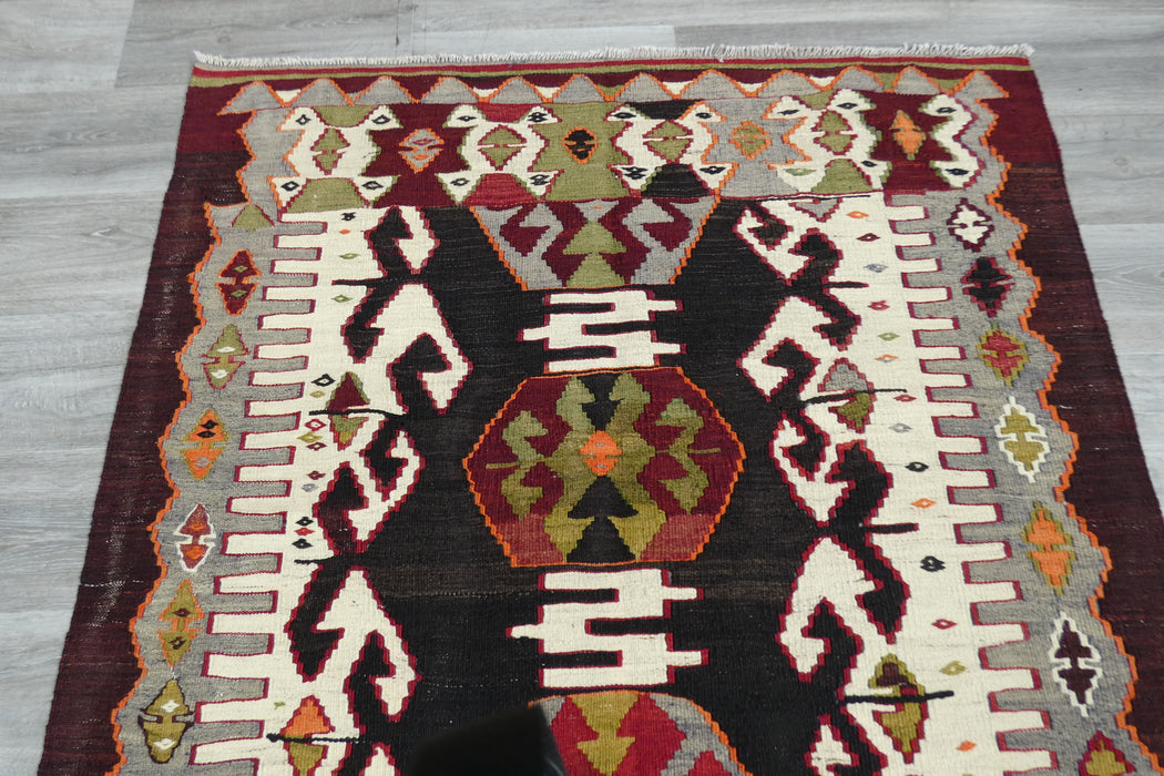 Handmade Fine Turkish Anatolian Kilim Rug Size: 210 x 130cm- Rugs Direct 