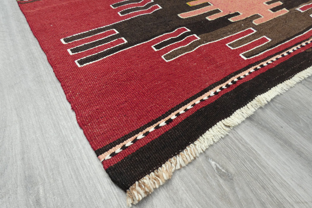 Handmade Fine Turkish Anatolian Kilim Rug Size: 124 x 110cm-Rugs Direct 