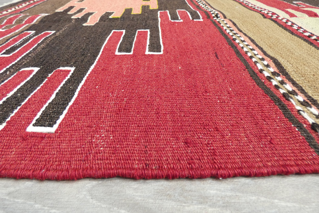 Handmade Fine Turkish Anatolian Kilim Rug Size: 124 x 110cm-Rugs Direct 