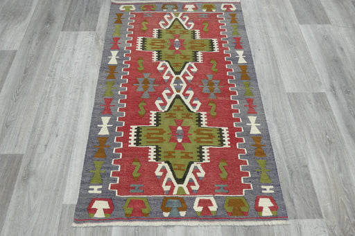 Handmade Fine Turkish Anatolian Kilim Rug Size: 125 x 80cm- Rugs Direct 