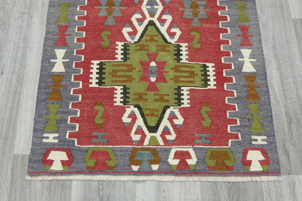 Handmade Fine Turkish Anatolian Kilim Rug Size: 125 x 80cm- Rugs Direct 