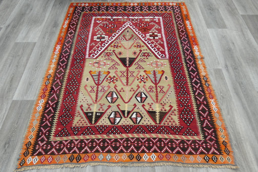 Handmade Fine Turkish Anatolian Kilim Rug Size: 160 x 134cm- Rug Direct 