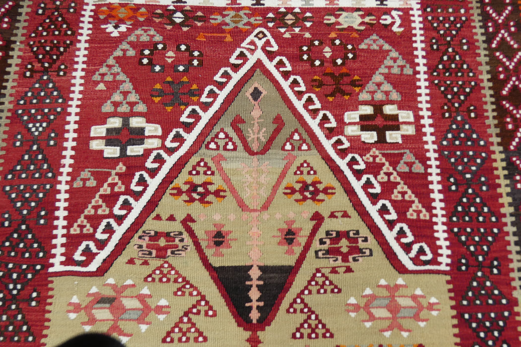 Handmade Fine Turkish Anatolian Kilim Rug Size: 160 x 134cm- Rug Direct 