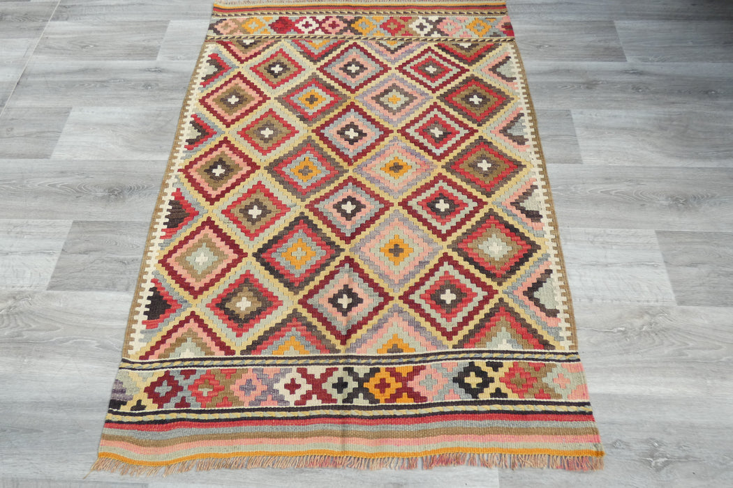 Handmade Fine Turkish Anatolian Kilim Rug Size: 145 x 103cm- Rugs Direct 